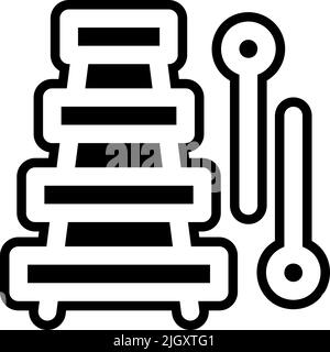 Jazz music xylophone icon . Stock Vector