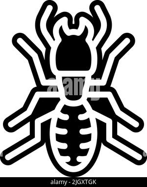 Insects parasites pest control termite icon . Stock Vector