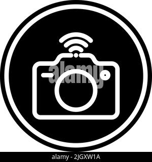Internet of things camera icon . Stock Vector