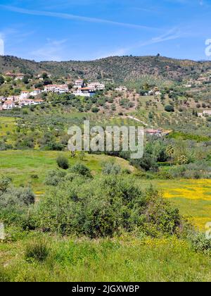 Casarabonela village in Malaga province in the south of Spain in a cloudy day Stock Photo
