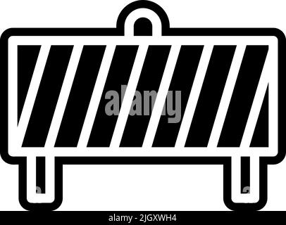 Labour day road barrier icon . Stock Vector