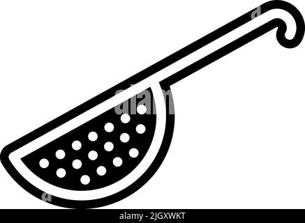 Kitchen utensil strainer icon . Stock Vector