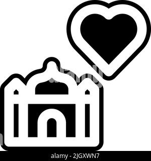 Islam ramadhan love icon . Stock Vector