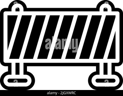 Labour day road barrier icon . Stock Vector