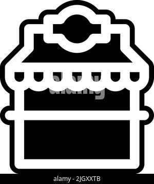 Merchandising booth icon . Stock Vector