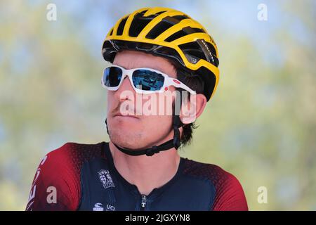 Albertville, France. 13th July, 2022. UCI Tour de France cycling tour, stage 11 from Albertville to Granon Pass; Geraint Thomas (GBR); Credit: Action Plus Sports/Alamy Live News Stock Photo