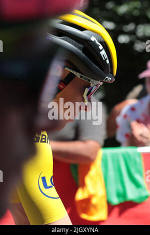 Albertville, France. 13th July, 2022. UCI Tour de France cycling tour, stage 11 from Albertville to Granon Pass; Tadej Pogacar (SLO); Credit: Action Plus Sports/Alamy Live News Stock Photo