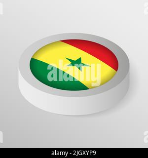 EPS10 Vector Patriotic shield with flag of Senegal. An element of impact for the use you want to make of it. Stock Vector