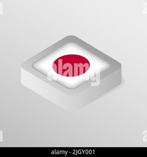 EPS10 Vector Patriotic shield with flag of Japan. An element of impact for the use you want to make of it. Stock Vector
