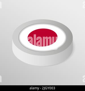 EPS10 Vector Patriotic shield with flag of Japan. An element of impact for the use you want to make of it. Stock Vector