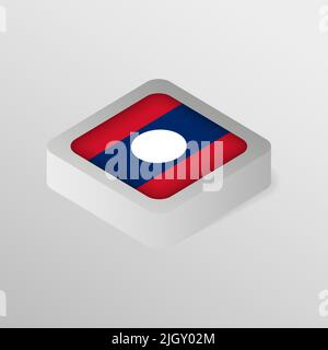 EPS10 Vector Patriotic shield with flag of Laos. An element of impact for the use you want to make of it. Stock Vector