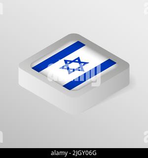 EPS10 Vector Patriotic shield with flag of Israel. An element of impact for the use you want to make of it. Stock Vector