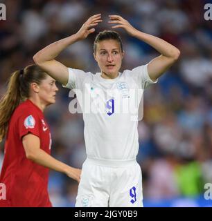 11 Jul 2022 - England v Norway - UEFA Women's Euro 2022 - Group A - Brighton & Hove Community Stadium  England's Ellen White during the match against Norway.  Picture Credit : © Mark Pain / Alamy Live News Stock Photo