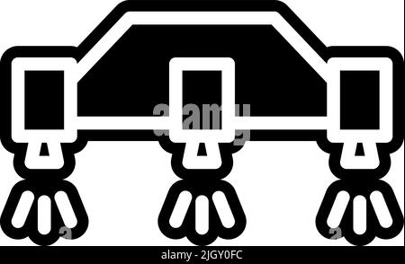 Mars perseveration mission robot icon . Stock Vector