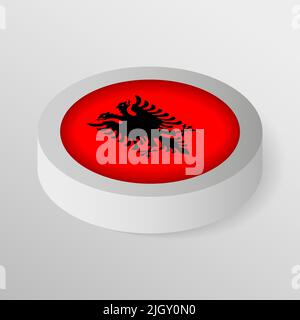 EPS10 Vector Patriotic shield with flag of Albania. An element of impact for the use you want to make of it. Stock Vector