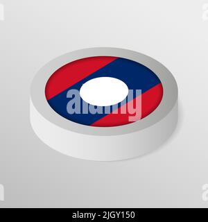 EPS10 Vector Patriotic shield with flag of Laos. An element of impact for the use you want to make of it. Stock Vector