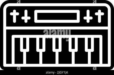 Music store synthesizer icon . Stock Vector