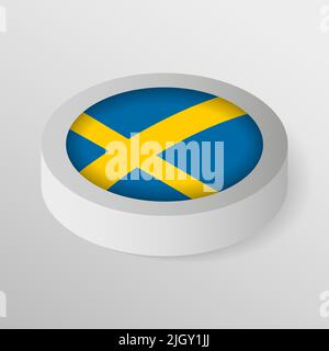 EPS10 Vector Patriotic shield with flag of Sweden. An element of impact for the use you want to make of it. Stock Vector