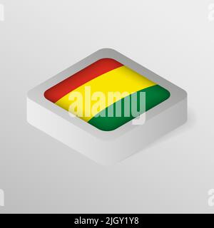EPS10 Vector Patriotic shield with flag of Bolivia. An element of impact for the use you want to make of it. Stock Vector