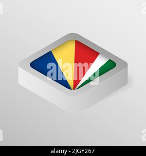 EPS10 Vector Patriotic shield with flag of Seychelles. An element of impact for the use you want to make of it. Stock Vector