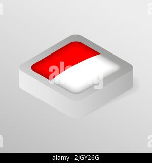 EPS10 Vector Patriotic shield with flag of Indonesia. An element of impact for the use you want to make of it. Stock Vector