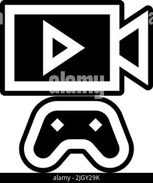 Online game live icon . Stock Vector