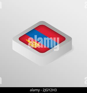 EPS10 Vector Patriotic shield with flag of Mongolia. An element of impact for the use you want to make of it. Stock Vector