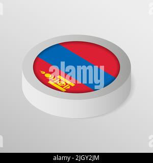 EPS10 Vector Patriotic shield with flag of Mongolia. An element of impact for the use you want to make of it. Stock Vector