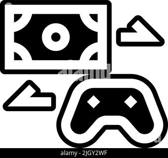 Online game paid icon . Stock Vector