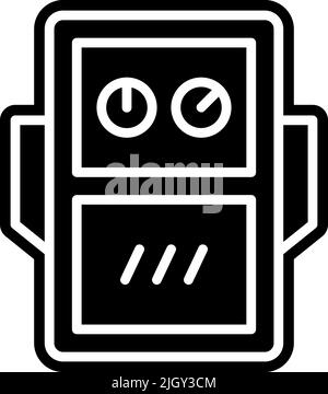 Music store guitar pedal icon . Stock Vector