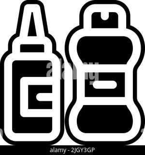 Plastic products condiments icon . Stock Vector