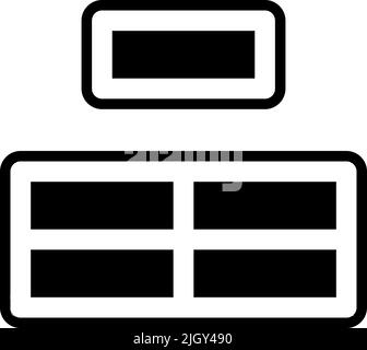 Plastic products blocks icon . Stock Vector