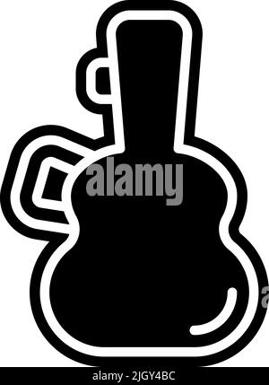 Music store guitar case icon . Stock Vector