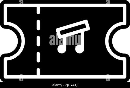 Music store ticket icon . Stock Vector