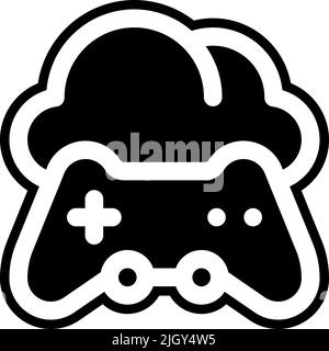 Online game cloud icon . Stock Vector