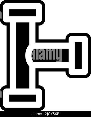 Drainage pipe system black glyph icons set on white space Stock Vector ...