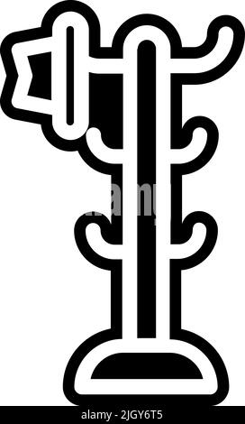 Retro coat stand icon . Stock Vector
