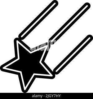 Space falling star icon . Stock Vector