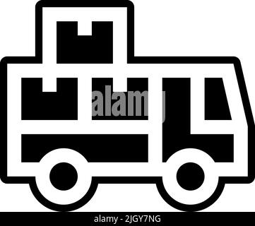 Real estate moving truck icon . Stock Vector