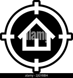 Real estate target icon . Stock Vector