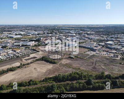 Historic gasometer structure in Hull, UK Stock Photo - Alamy