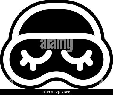 Time to sleep sleeping mask icon . Stock Vector