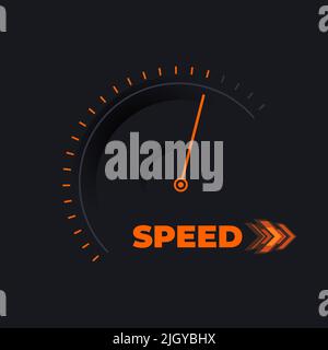 Vector abstract speedometer concept template. Vector illustration Stock Vector