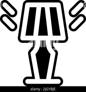 Time to sleep desk lamp icon . Stock Vector