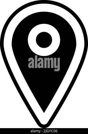 Upload GPS map location simple icons in color rounded square frames on ...