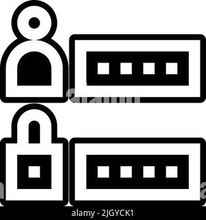 Web maintenance log in icon . Stock Vector