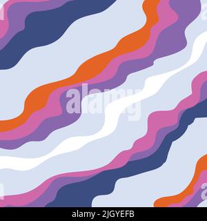 Watercolor Psychedelic Wavy Pattern Background Stock Vector