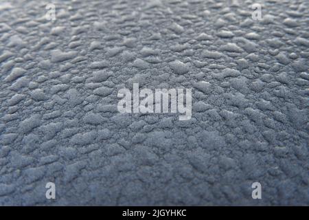 Close up of frozen dew on car roof Stock Photo