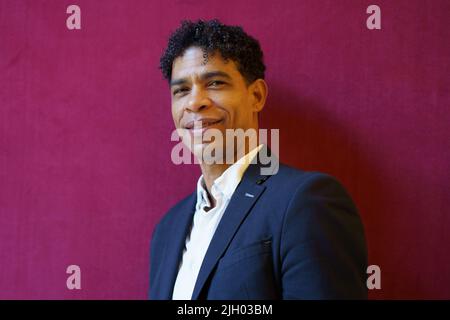 Cuban dancer Carlos Acosta poses during a portrait session at the Teatro Real in Madrid, Spain Featuring: Carlos Acosta Where: Madrid, Spain When: 20 Oct 2021 Credit: Oscar Gonzalez/WENN Stock Photo