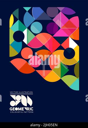 Abstract and colourful gemoetric layout pattern. Vector illustration Stock Vector